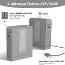 1000W Step Up Transformer 110v to 220v Converter, Heavy Duty Voltage Converter 110v-120v to 220v-240v with Dual Outlets, Overload Protection & Ultra-Quiet for Home Appliances, Light Grey