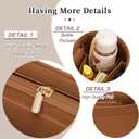 Tote Bag Organizer Insert for Saint Louis GM Size, Premium Felt Zipper Organizer with Cup Holder Tote Organizer (Brown)