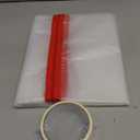 4 ft x 7 ft Plastic Zipper Door Dust Protector (Red Zippers) - Heavy-Duty Plastic Sheeting with Zipper Door Dust Protection - Easy to Install and Remove - Includes 3 cm x 10 m Gaffer Tape