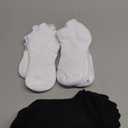 CHANCALCAL 10 Pairs Kids Socks for Boys Girls Ankle Athletic Low Cut Socks Half Cushioned Crew Cotton No Show Sock (4-7 Years, Black/White)