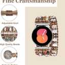 Boho Beaded Handmade Braided Bracelet Band Women 20mm Compatible for Samsung Galaxy Watch 7/6/5/4/Active 2/4 Classic/6 Classic/5 Pro/FE 40mm 42mm 43mm 44mm 45mm 46mm 47mm