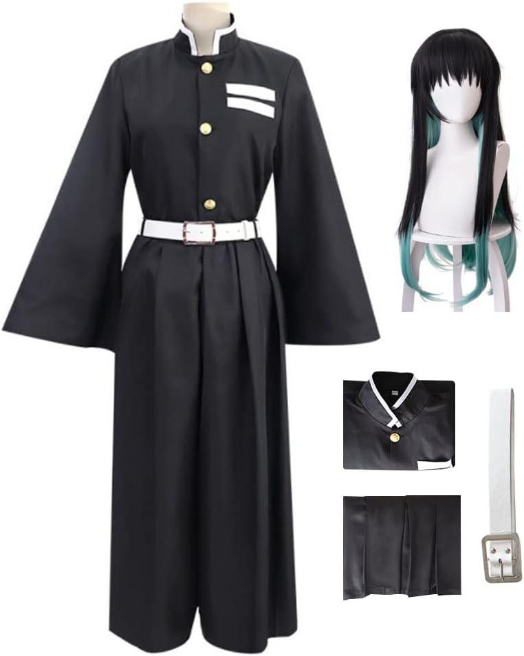 Okazaki Tokitou Muichirou Cosplay Costume Uniform Kimono Suit Full Set Halloween Outfit with Wig (XX-Large)