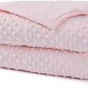 Alomidds Weighted Blanket (60"x80",20lbs Queen Size - Pink), Weighted Blankets for Adults, Breathable Soft and Comfort Minky, Heavy Blanket Microfiber Material with Glass Beads