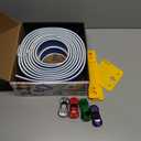 15 Ft Flexible Race Car Track (Daytona Blue) for Kids,Flex Track Starter Set Compatible with Hot Wheels and Diecast 1/64th Cars,Portable Racetrack Roll Up Race Track with 4 Racecars and Suction Cups