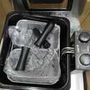 Alpha Living Electric Deep Fryer 4.5L Deep Fryer with Basket with 2-Quart and 4-Quart Baskets High-Grade Stainless Steel Temperature Control and Timer Ideal for Fried Chicken, Fries