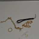 2 pcs Phone Charm with Gold Metal Chain Detachable Phone Lanyard Hand Wrist Smartphone Strap Adjustable Phone Grip Strap with 3 Patches Tether Universal for iPhone 15 Pro Max 14 13 11 Charms