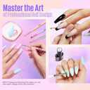 2 x MEFA Nail Art Brushes Set, 8 Pcs Nail Brushes for Nail Art and Nail Art Palette with Polish Brush, Extension Gel Brush, Liner Brush, Carved Brush, Dotting Pen, Builder Brush, Fan Brush for Home Salon (A-Macaron Color)