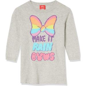 Amazon Essentials Disney | Marvel | Star Wars | Frozen | Princess Girls and Toddlers' Cotton Crew Neck Sweater Dress (Previously Spotted Zebra) 3T