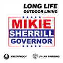 Mikie Sherrill Yard Sign  18"x12" Inch Yard Sign With H-Stake | Double-Sided Corrugated Plastic Outdoor Lawn Sign | Campaign Signs for New Jersey Governor