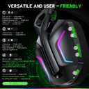 WESEARY Wireless Gaming Headset for Xbox Series X|S, 2.4GHz Ultra-Low Latency Headset with Noise Cancelling Mic for PC, PS5, PS4, Switch, Mac, 3D Surround Sound, Bluetooth 5.4, 50H Battery