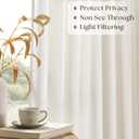 Natural Linen Curtains Pinch Pleated 84 Inches Long for Living Room Bedroom Pleat Rings Back Tab Semi Sheer Curtains 84 Inch Length Light Filtering Farmhouse Drapes Cream Ivory Birch 1 Panel 50x84