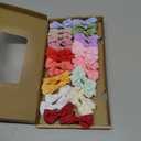28 Pack 2'' Mini Bow Snap Clips,Baby Girls Grosgrain Ribbon Bows Tiny Hair Clips Fine Hair for Girls Infants Toddlers
