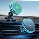 JOYROOM for MagSafe Car Mount Charger, 2025 Upgraded 15W Fast Charging Magnetic Wireless Car Charger Suitable for [Vent+Dash+Wall],for Magsafe Charger Car Phone Holder Mount for iPhone 16 Pro/15/14/13