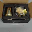 Rotating Candlestick Spinning Tea Light Candle Holder Gold Glasses Rotary Tealight Holders Christmas Anniversary Birthday Party Table Centerpieces Revolving Decoration (Snowflake)