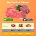 Food Vacuum Sealer Machine, 75KPA Compact Vacuum Sealer for Food, LED Indicator Light, Dry/Wet Modes, with 20 Vacuum Bags