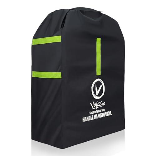 V VOLKGO Large Stroller Bag for Airplane, Jogger & Single Stroller Travel Bag - Fits Most Sizes, Gate Check Stroller Bag, Single Stroller Travel Bag, Stroller Cover, Durable