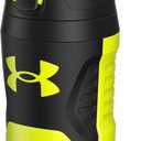 Under Armour 32 oz Insulated Water Bottles - Sports Water Jug with Handle, Fence Hook, Leak Resistant for Baseball, Football & More, 32 oz Water Bottles, Sports Water Bottle Insulated (Hi Vis Yellow/Black)