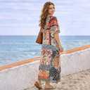Miss Lavish London Short Caftan Beach Dress, Plus Size African Kaftan, Womens Resort Wear, Cruise, Caribbean Vacation Coverup