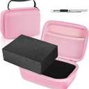 EVA Hard Case with Customizable Foam 7.1 x 4.7 x 3.1 Inch Protective EVA Carrying Case Shockproof Outdoor for Camera, Digital Products, Electronic Instruments with Knife, Pink