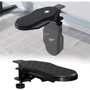 CABTE Ergonomics Desk Extender Tray, Table Mount Arm Wrist Rest Shelf, 90 Foldable Elbow Arm Support,Foldable, Swivel, Computer Desk Extender Tray for Home and Office (Foldable Model)