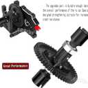 Aluminum Center Diff Mount/Differential Cover Mount/Sliding Motor Mount & Steel #45 50T Center Differential Upgrades Part for 1/8 Typhon/Kraton/Outcast/Talion 6S BLX,Black