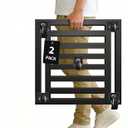 LUBORN Plant Caddy with Wheels 2 Pack, 20'' Heavy Duty Large Metal Rolling Plant Stand with Lockable Caster, Square Plant Dolly Rust-Proof for Large Planters, Holds up 650 Lbs