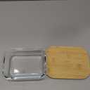 KIVY Large Butter Dish with Lid - Fits 2 Butter Sticks and Wider Sizes (Kerrygold, European Styles, Eastern, Western) - 2 Stick Butter Dish - Glass & Bamboo