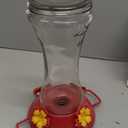 Hummingbird Feeders for Outdoors Hanging, BOLITE Glass Hummingbird Feeder, 4 Bee Guard Feeding Ports, Built-in Ant Moat, Leak Proof, 15 Ounces, Stars Decor, Red, 2 Pack, Gifts for Women Men, Pack of 1