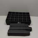 2 inch (5CM) Square Nursery Pots 20 PCS,1 Pack Planting Pots Moving Tray and 24 Cell Pots Carrier Holders for Planting Propagation Germination Plugs Indoor Gardening (Black)