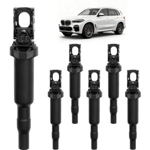 HQPASFY Ignition Coil Packs, Compatible with 2001-2017 BMW X3/X5/X6, 335i/325i//328i/320i/330i, 550i/650i/740li & More Replaces# UF592, 0221504470 (6 Pcs)