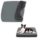 SOFTOWN Dog Bed Covers Replacement Washable Dog Bed Waterproof Cover Soft Cover for Dog Cat, Cover Only (Grey, 48x30x6 inches)