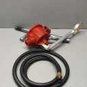 Fill-Rite FR152 Piston Hand Pump with Hose & Nozzle Spout, Red