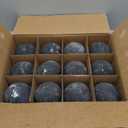 Ceramic Fire Balls for Gas Fire Pits, 4" Set of 12 Reusable Black Fireplace Balls for Indoor and Outdoor Fire Pits, Heaters, Traditional/Gas/Electric Fireplaces