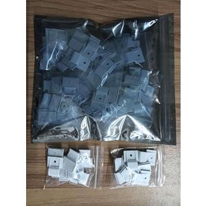 Rxment Mounting Clips for Permanent Outdoor Lights, LED Strip Lights with Self-Adhesive Tape + Screws, Ideal Mounting Brackets for 8-10mm Both Indoor & Outdoor Waterproof Light Strips (100 Pack)