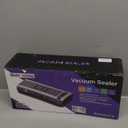 90KPa Portable Vacuum Sealer Machine for Food, One-Touch Open Lid, Detachable & Easy to Clean, Vertical Placement Saves Space, Powerful Suction for Freezer Bags & Food Storage Black Silver