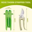 2pcs Rose Thorn Stripping Tools and 1pcs Florist Scissors, Thorn Remover, Flower Leaf Remover, Rose Thorn Remover for DIY and Gardening Work