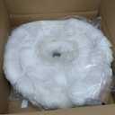 NZV Modern White Feather Chandelier for Bedroom 19.7in Girls Room White Pendant Light Modern Feathers Light Fixture Romantic Hanging Ceiling Lighting for Kitchen Island Dining Room Foyer Hallway