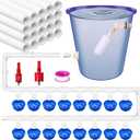 86 Pcs Automatic Chicken Waterer Cups Sets Valve Controlled Chicken Waterer Automatic Refill Chicken Waterer System with Poultry Cups and PVC Tee Fittings for Quail Duck Water Feeder