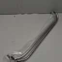 Amarine Made 2-Pack Polished Stainless Heavy Duty Oval Boat Marine Grab Handle Hand Rail with Flange & Stud (24")