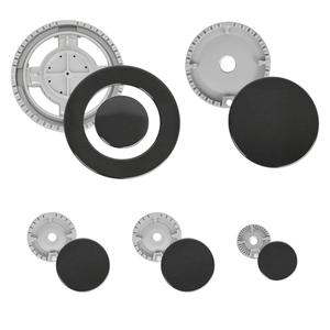 11PCS Gas Stove Burner Covers Cooker Hat Set, Comaptible for SA-BAF Gas Stoves, 1 Plus Large, 1 Large, 2 Middle, 1 Small, Lid Upgraded Gas Hob Burner Crown Flame Cap, Replacement Caps Stove Burner Hea