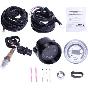 Wideband UEGO Air/Fuel Ratio Gauge 52mm (2-1/16) with 4.9 LSU Sensor, Digital AFR Controller Gauge, Wideband O2 Control Sensor kit | 0-5V Analog Output (10-20 AFR Range)