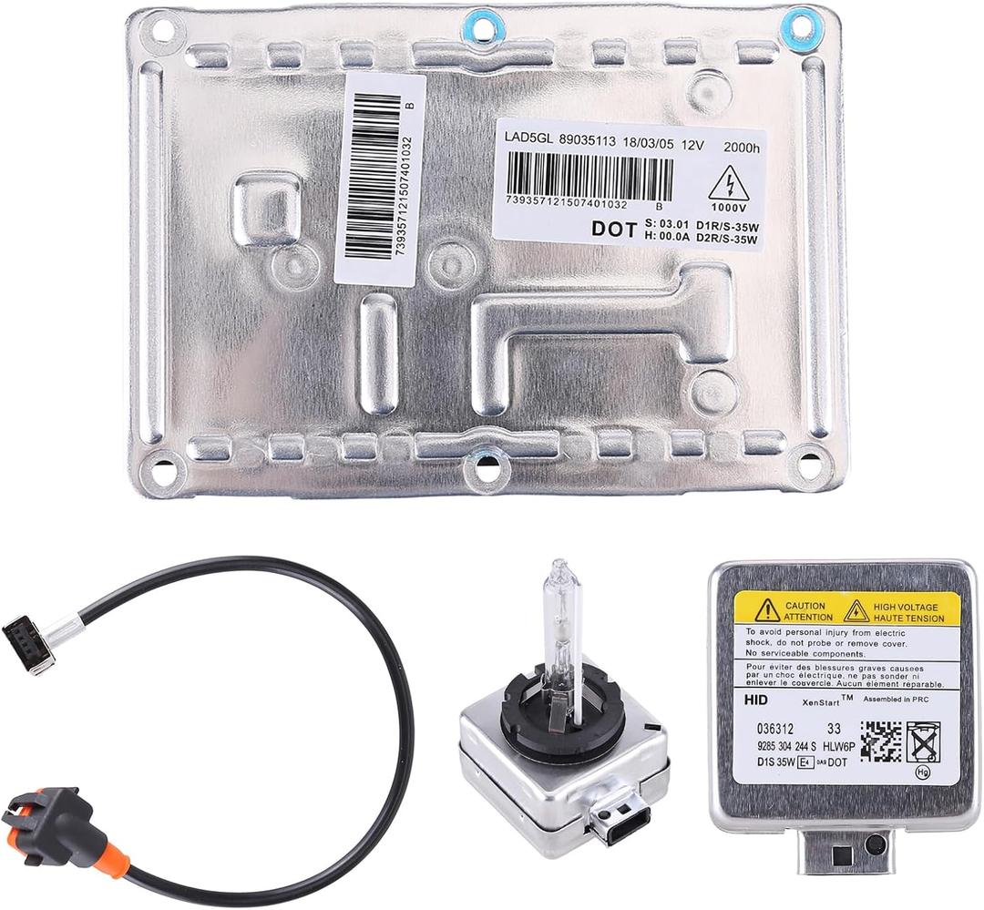 HID Headlight Ballast W/Igniter & D1S Bulb for Cadillac CTS SRX,for Volvo Volvo S60 S80 V70 XC70 XC90,for Audi A4 Quattro S4 89035113 Xenon Ballast Control Module