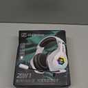 Ozeino Gaming Headset for PC, Ps4, Ps5, Xbox Headset with 7.1 Surround Sound Gaming Headphones with Noise Canceling Mic, LED Light Over Ear Headphones for Switch, Xbox Series X/S, Laptop, Mobile White