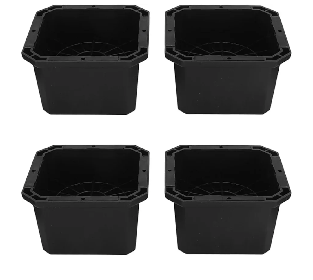 Hztyyier 4PCS Rubber Chair Risers, Heavy Duty Furniture Riser Blocks, Stable Support Suitable for Beds, Tables, Cabinets, Sofas, Couches (Style 2)