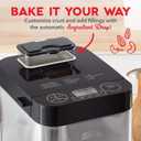 Dash Everyday Bread Maker - Features Pre-Programmed Baking Modes, Automatic Ingredient Dispenser & Digital Display Panel - Durable Nonstick Bread Pan - Up to 1.5 Pounds - Black
