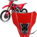 Dirt Bike Headlight,Motorcycle Head Light Universal for CRF450R CRF450L CRF450RX CRF250L CRF250L RALLY CRF300L CRF300L RALLY CRF250R CRF250F Red