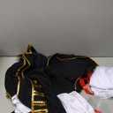 fun shack Pirate Costume Women's Deluxe Buccaneer Outfit with Corset Jacket, Dress, Hat (Medium, Black)