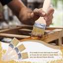 cobee 100Pcs Chip Brushes,2 Inch Natural Bristle Paint Brushes Wooden Handle for Stains Varnishes Acrylic Wood Crafts Home Projects