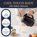 Elite Gourmet EKT1821 1.8L Double Wall Insulated, Cool-Touch 1500W Kettle w/Stainless Steel Interior & Lid, 360 Swivel Base for Cord Free Serving, Power On Lever, Auto Shut-Off, Boil Dry, Black (1.9 Quarts)