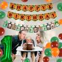 Hunting Birthday Decorations for Boys - Hunting Theme Party Happy Birthday Banner Hunting Theme Glitter Photo Banner One High Chair Banner Cake Topper for Hunting 1st Birthday Decorations for Boys